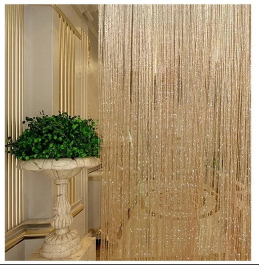 Golden Foil Decor Curtains - Perfect Backdrop Accessory, 1 Pc.