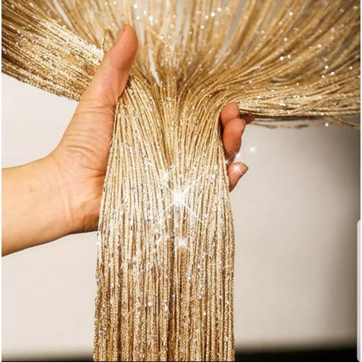 Golden Foil Decor Curtains - Perfect Backdrop Accessory, 1 Pc.