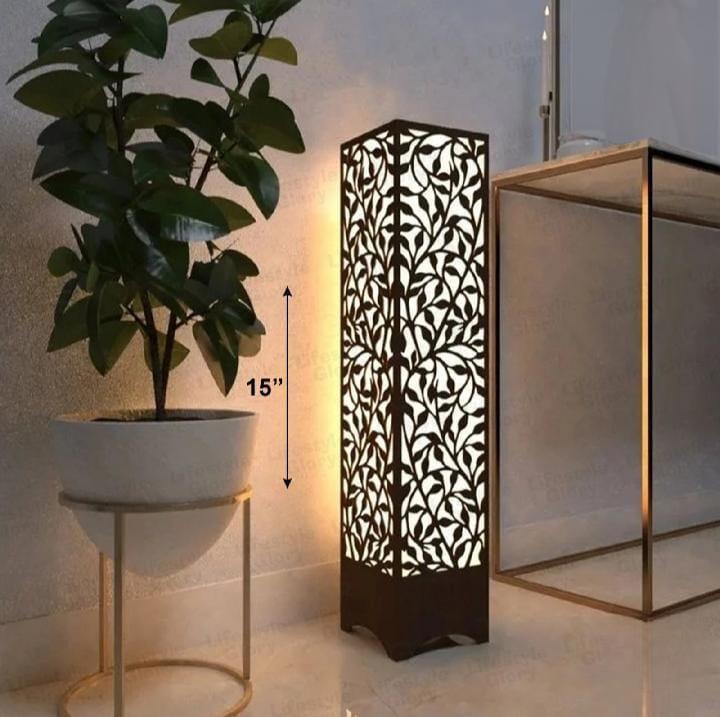 Large Size Wooden Side Table Lamp